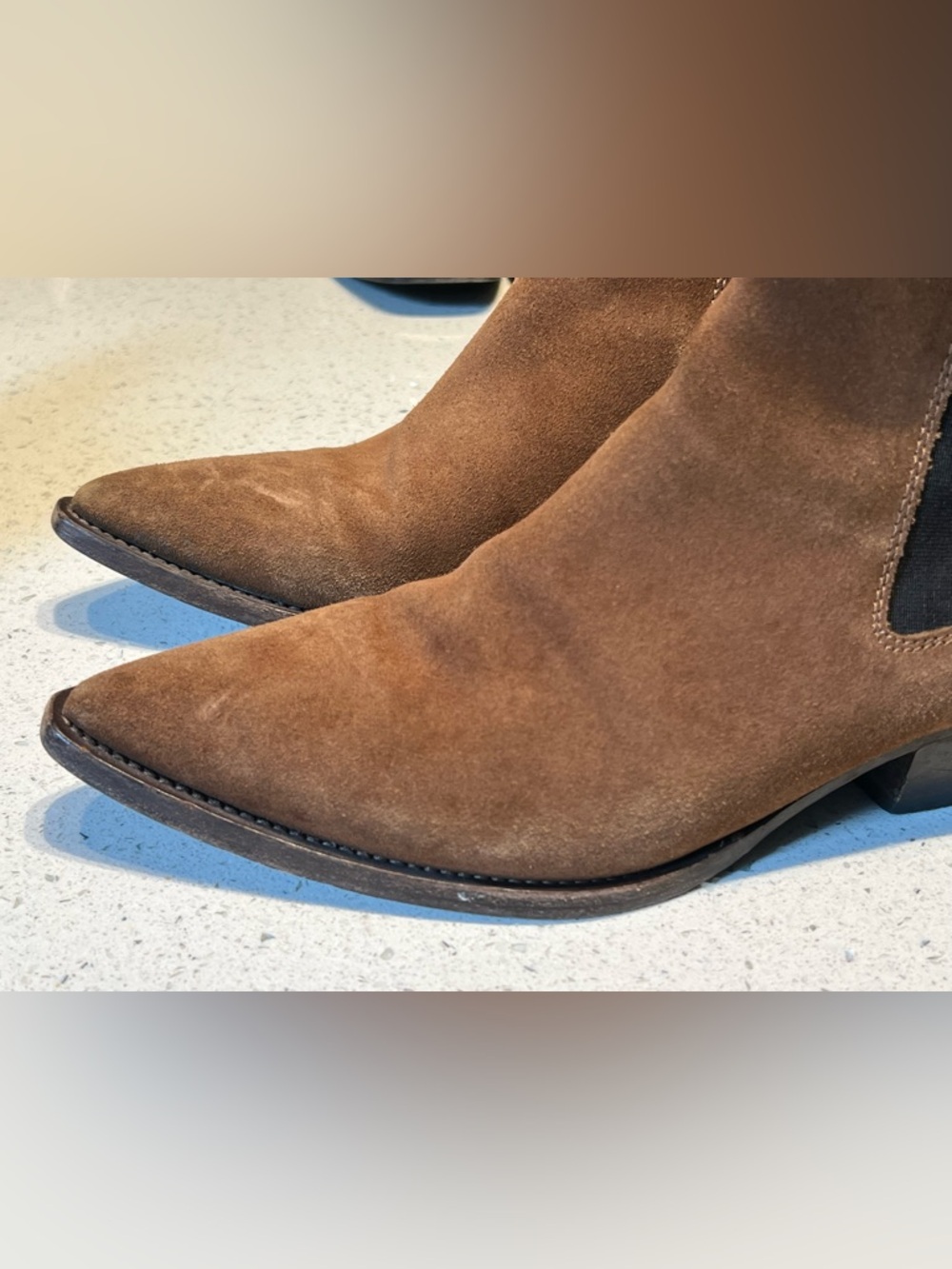 Saint Laurent brown suede Chelsea western boots - Picture 5 of 8
